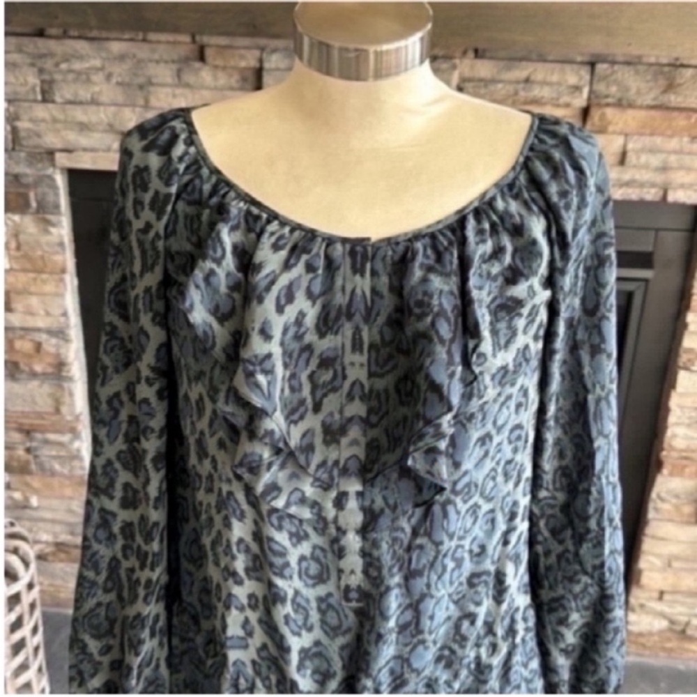 Rebecca Taylor Green Leopard Dress - Picture 7 of 11